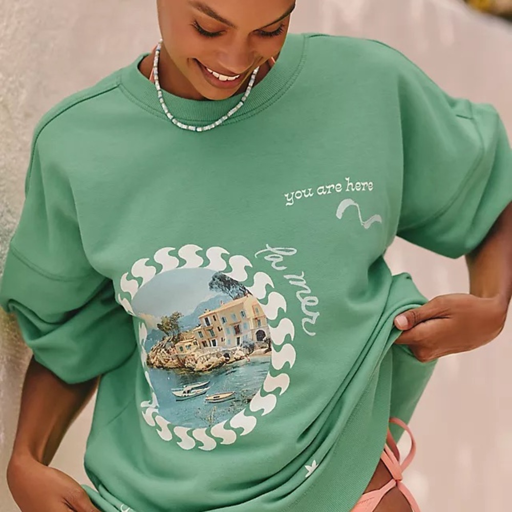 Celandine Crew-Neck Graphic Sweatshirt